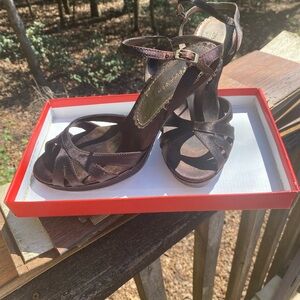 Xappeal Dark Brown Strappy Heels